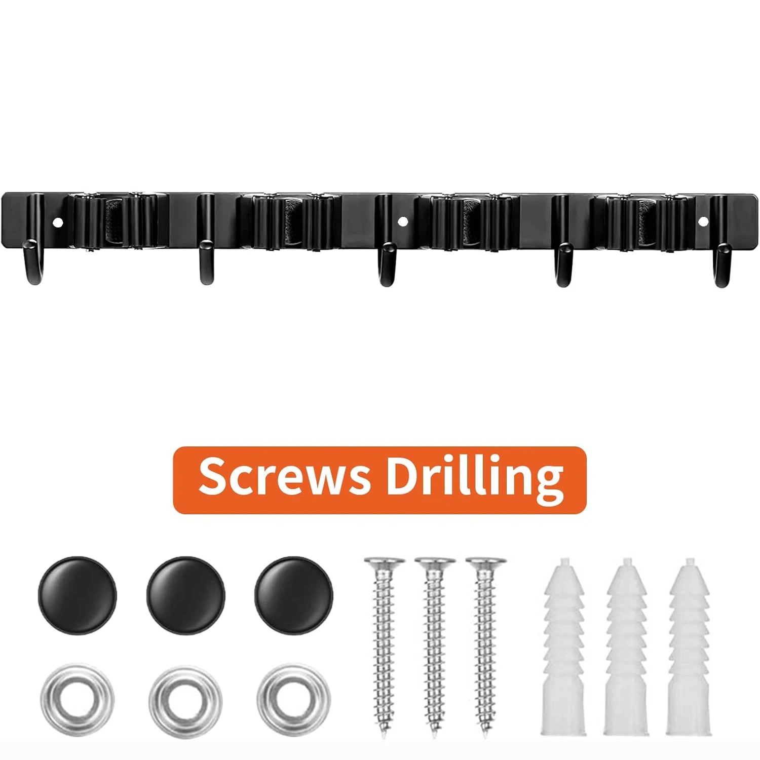 Gardening Tools Organiser - 1 Heavy-Duty Metal Tool Rack with