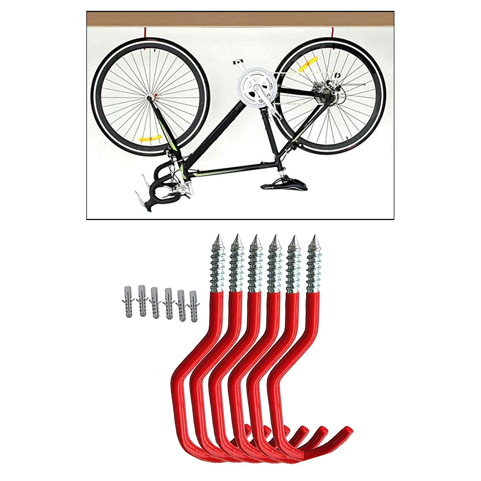 Gardening Tools Organiser - 6pcs Metal Bike Hooks Hanger Home