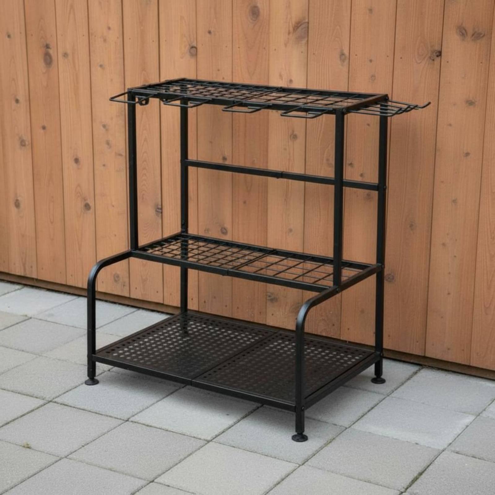 Metal Garden Tool Rack Adjusta - Gardening Tools Holder ulasan dan harga