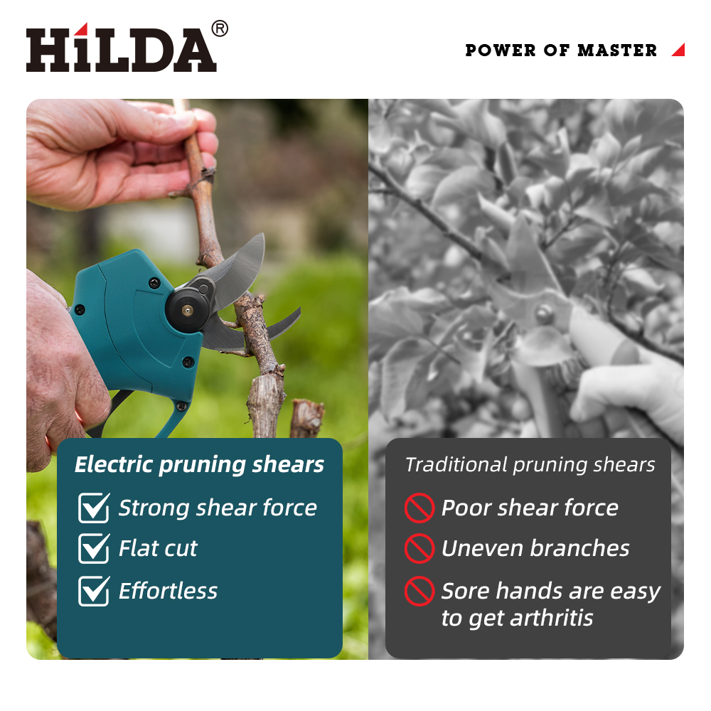 HILDA 18V Brushless Cordless E - Gardening Tools Scissors ulasan dan harga