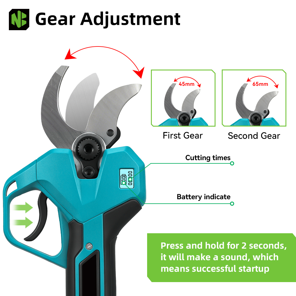 NEWBENY 65MM Cordless Electric - Gardening Tools Scissors ulasan dan harga