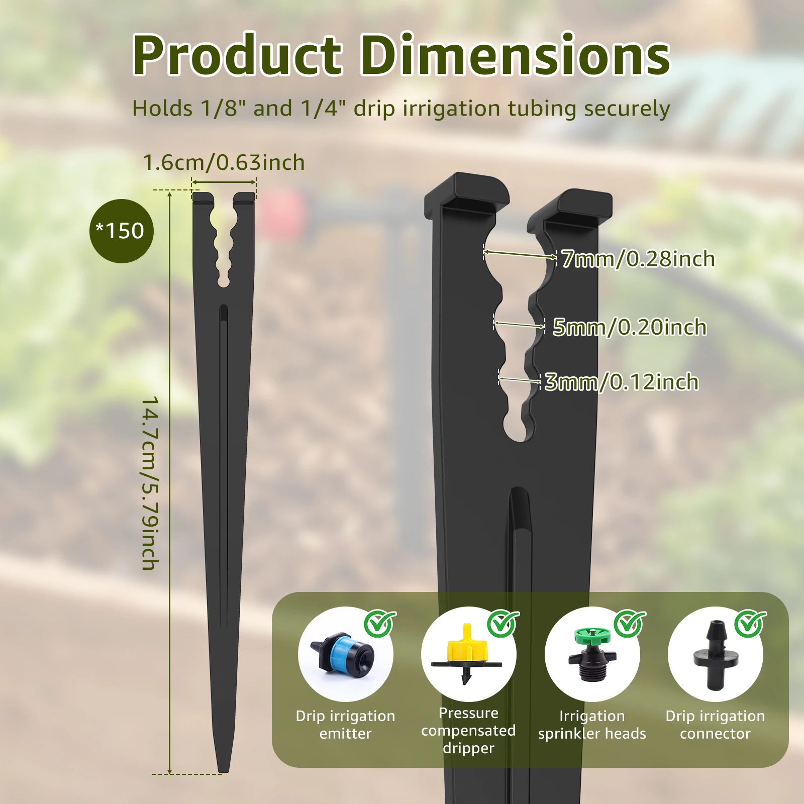 1/4 Drip Irrigation Stakes 5.7 - Gardening Tools Holder ulasan dan harga