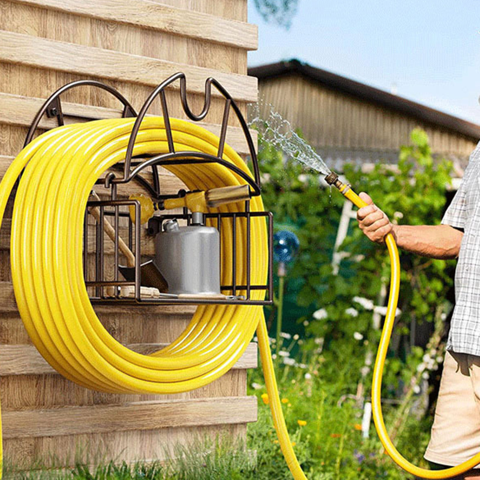 Wall Mount Garden Hose Holder  - Gardening Tools Holder ulasan dan harga